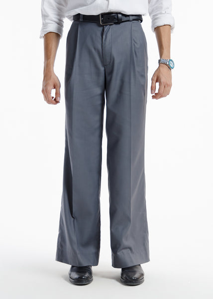 The Single Pleated Pants Charcoal Grey (hover)