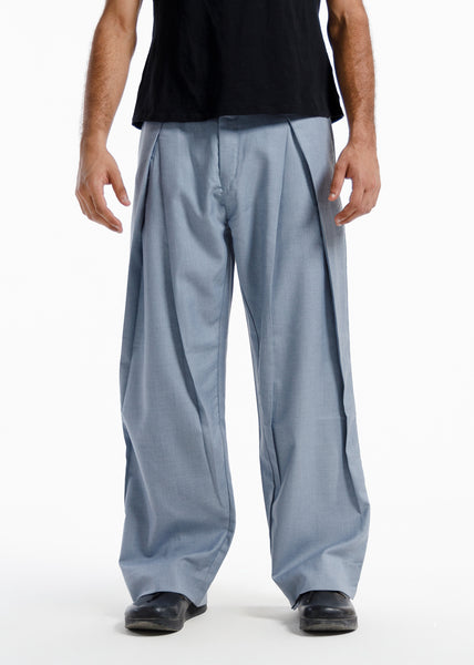 The X-Pleated formal Pants Steel Blue (hover)