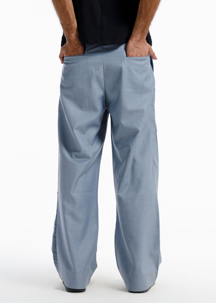 The X-Pleated formal Pants Steel Blue