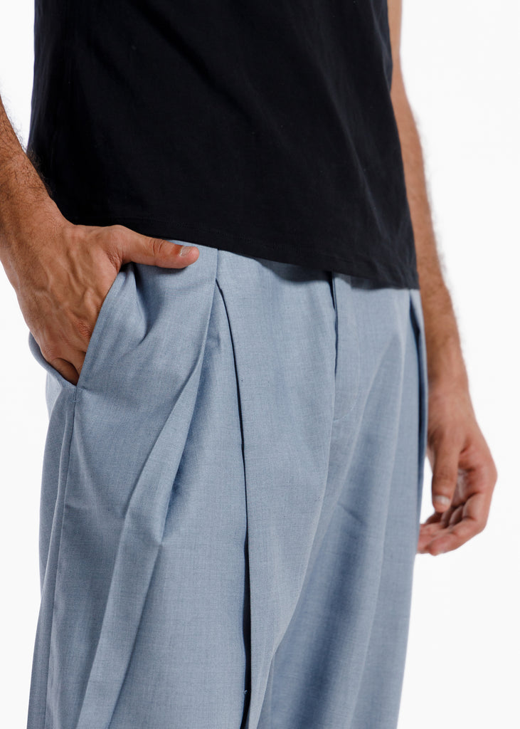 The X-Pleated formal Pants Steel Blue