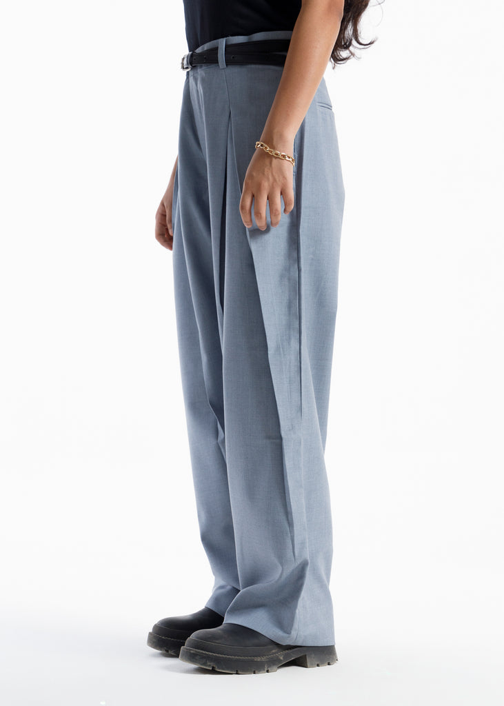 The X-Pleated formal Pants Steel Blue