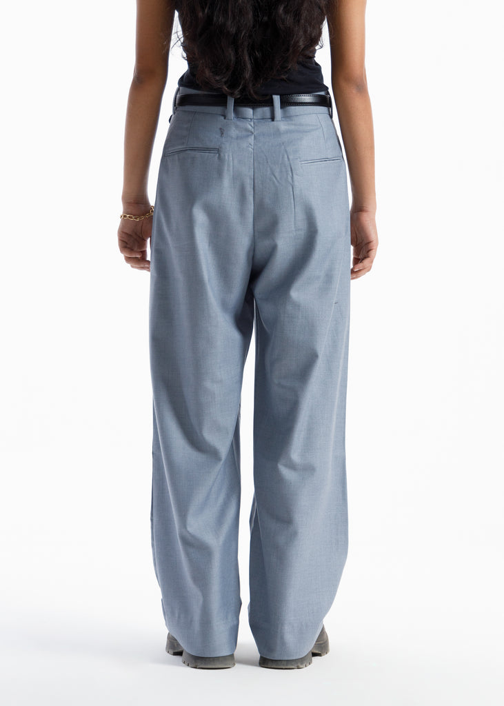 The X-Pleated formal Pants Steel Blue