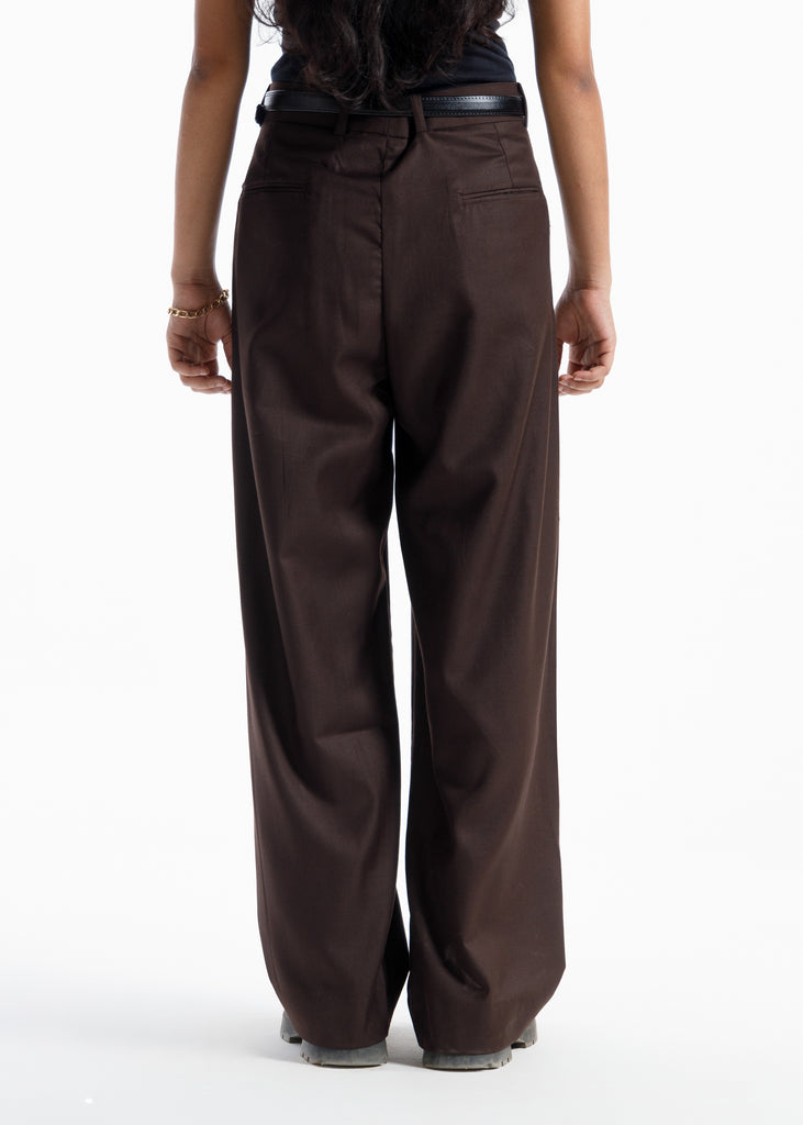 The Ultimate X-Pleated formal Pants Coffee brown