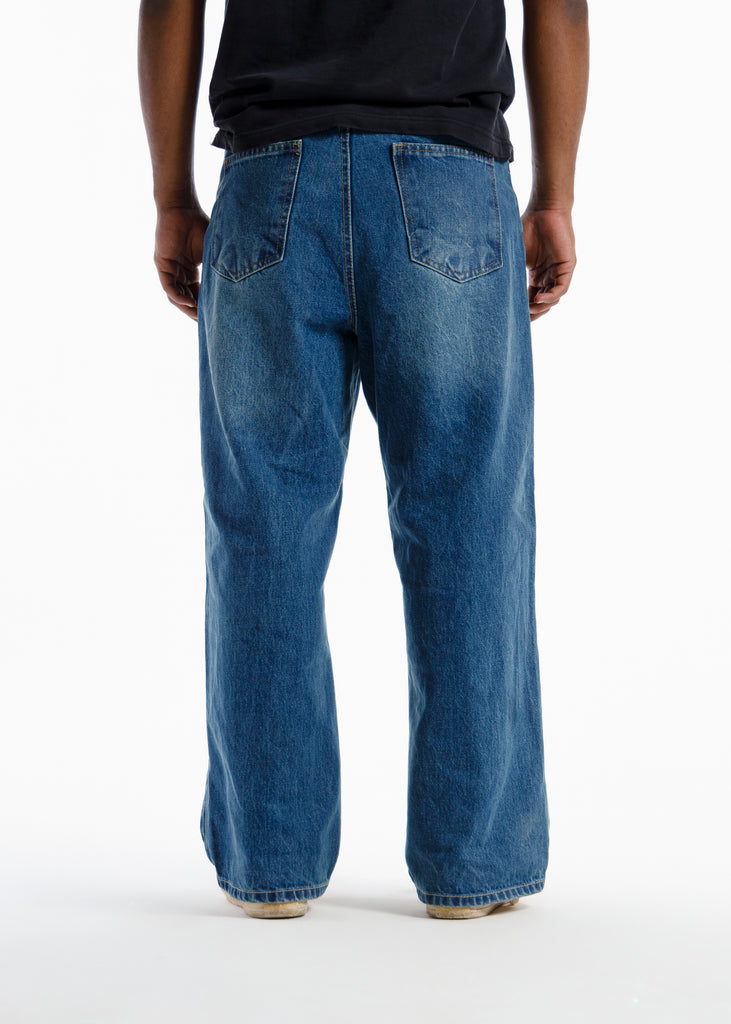 Premium High-Waisted Denim Vintage Blue