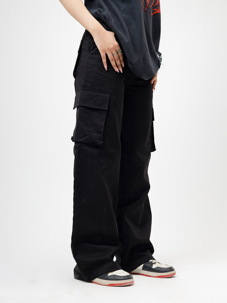 6 Pocket Black Cargo (Unisex) (hover)