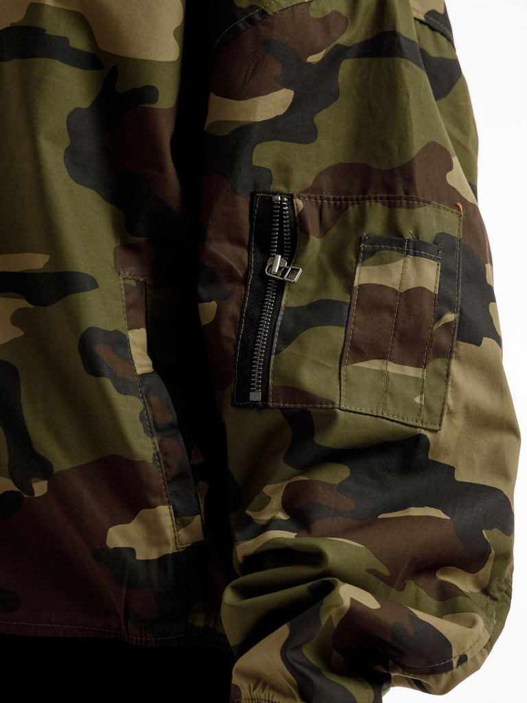 CAMOUFLAGE OVERSIZED BOMBER JACKET