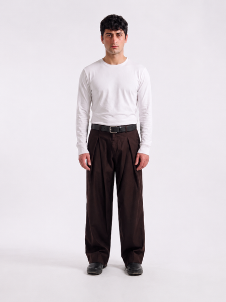 The Ultimate X-Pleated formal Pants Coffee brown Men's
