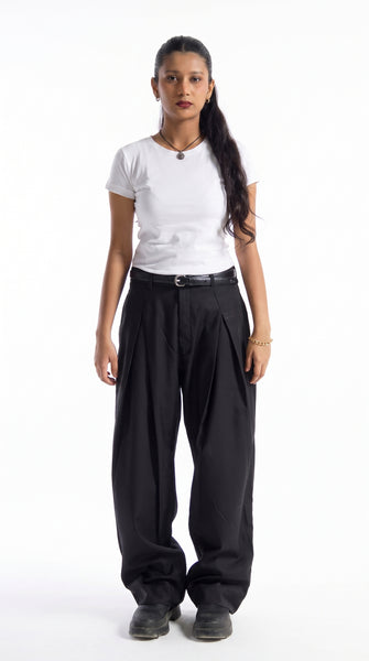 The Ultimate X-Pleated Formal pants jet black Women's