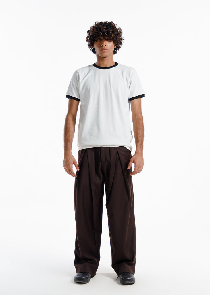 The Ultimate X-Pleated formal Pants Coffee brown