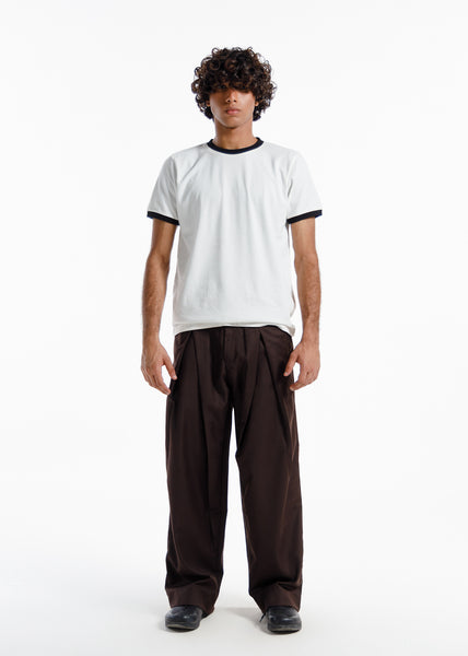 The Ultimate X-Pleated formal Pants Coffee brown (hover)