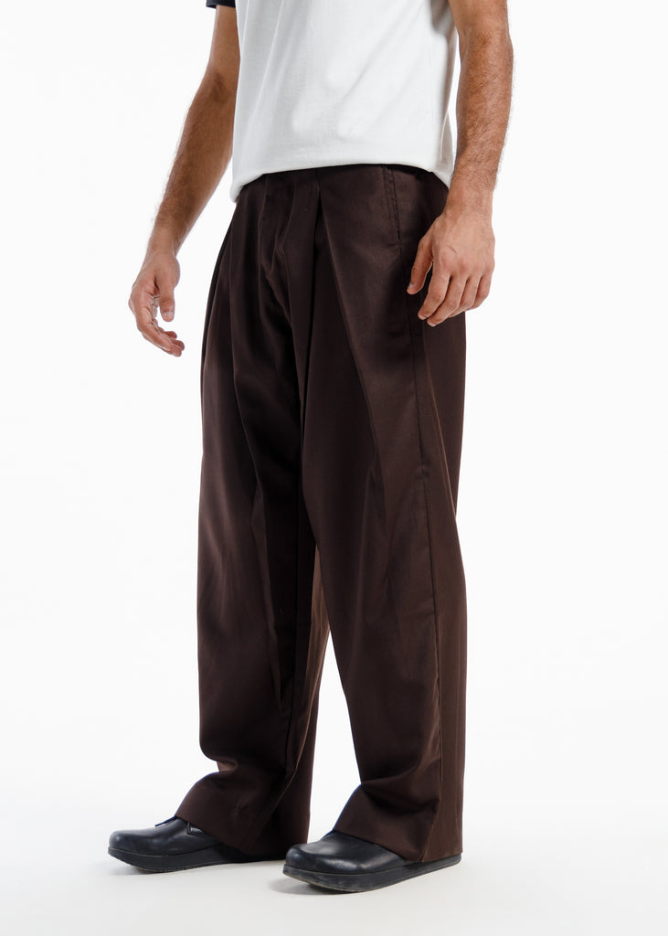 The Ultimate X-Pleated formal Pants Coffee brown
