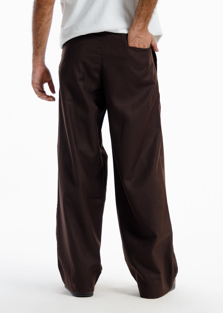 The Ultimate X-Pleated formal Pants Coffee brown